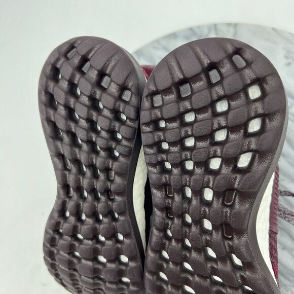 Adidas Mens 5 PureBoost ZG Maroon White Running Shoes Lace Up Low Top BA8457 - Picture 8 of 12